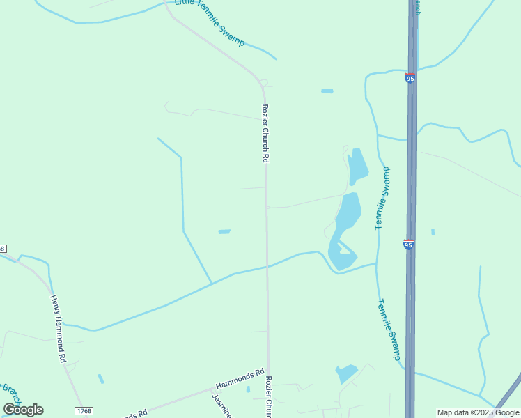 map of restaurants, bars, coffee shops, grocery stores, and more near 1843 Rozier Church Road in Lumberton
