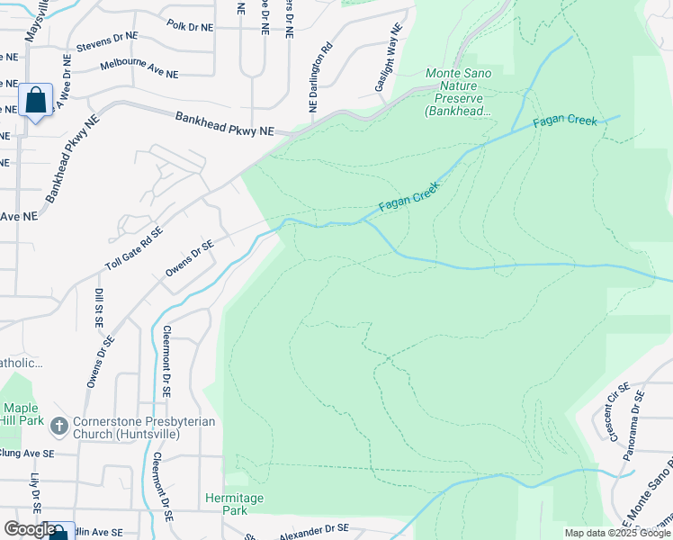 map of restaurants, bars, coffee shops, grocery stores, and more near in Huntsville