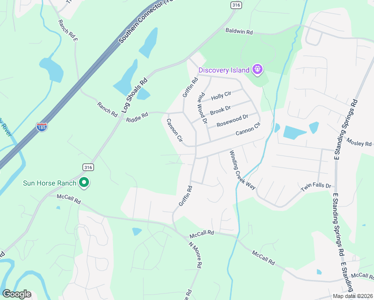 map of restaurants, bars, coffee shops, grocery stores, and more near 16 Cannon Circle in Greenville