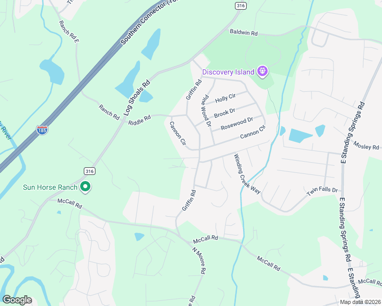 map of restaurants, bars, coffee shops, grocery stores, and more near 16 Cannon Circle in Greenville