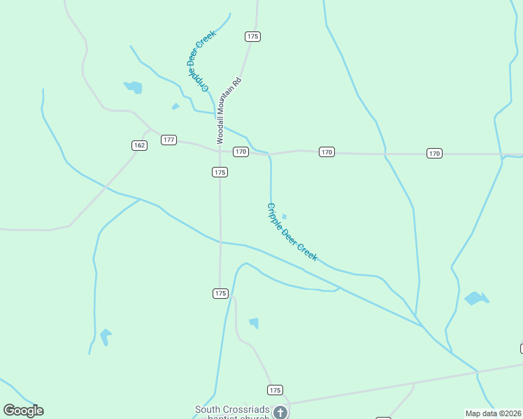 map of restaurants, bars, coffee shops, grocery stores, and more near 78 County Road 175 in Tishomingo