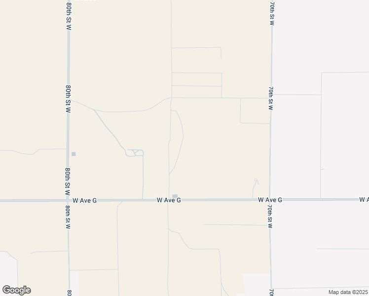 map of restaurants, bars, coffee shops, grocery stores, and more near 75th Street West in Lancaster