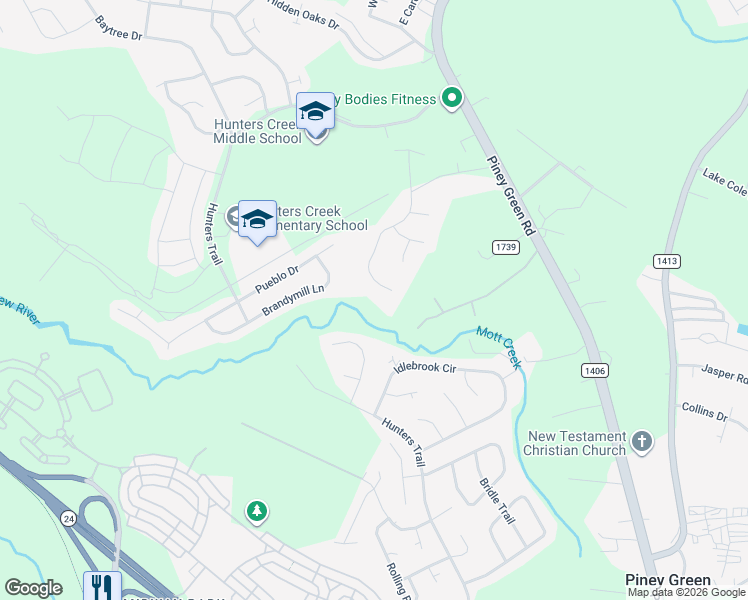 map of restaurants, bars, coffee shops, grocery stores, and more near 146 Plow Point Ln in Jacksonville