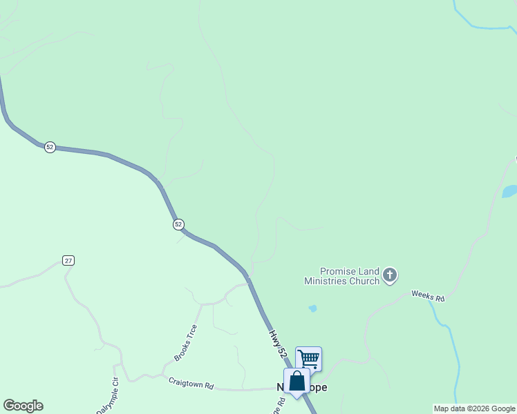 map of restaurants, bars, coffee shops, grocery stores, and more near 277 New Hope Road in Ellijay