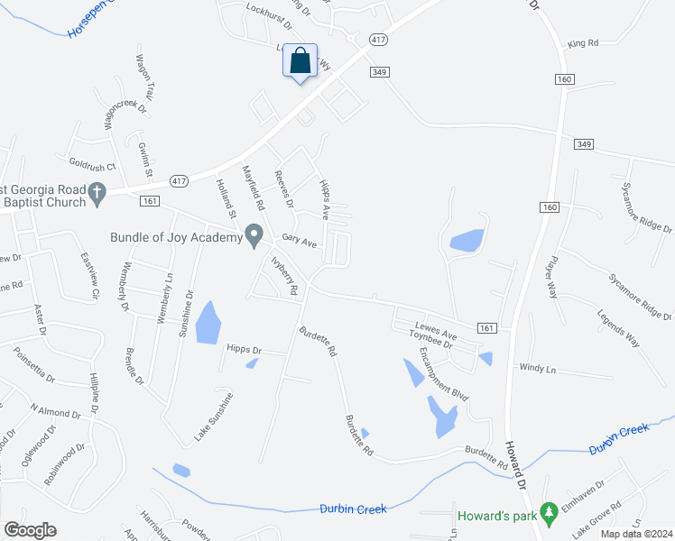 map of restaurants, bars, coffee shops, grocery stores, and more near 24 Eaglecrest Court in Simpsonville