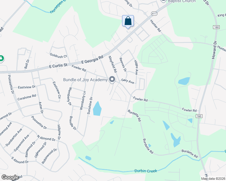 map of restaurants, bars, coffee shops, grocery stores, and more near 200 Falling Spring Court in Simpsonville