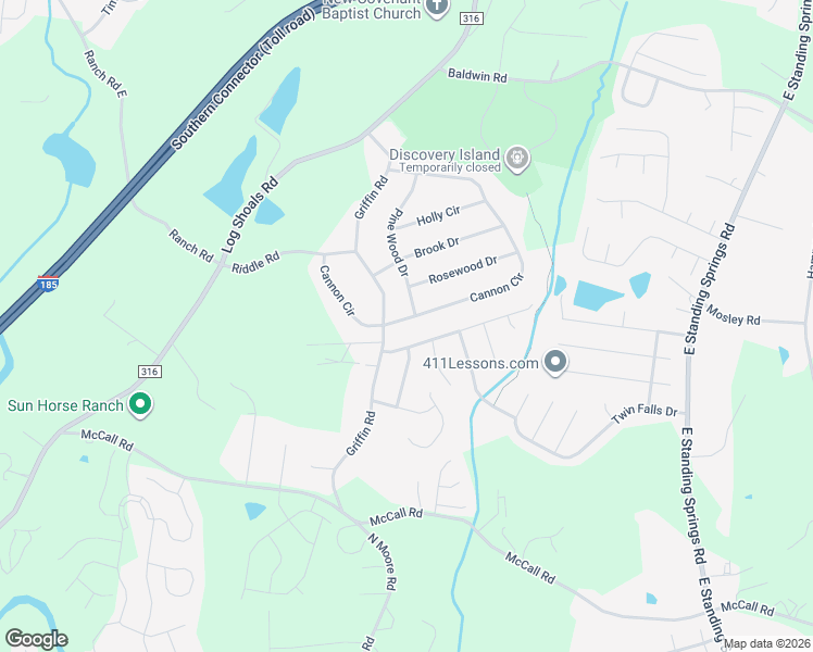 map of restaurants, bars, coffee shops, grocery stores, and more near 200 Cannon Circle in Greenville