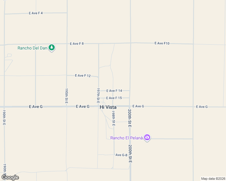 map of restaurants, bars, coffee shops, grocery stores, and more near East Avenue F 14 in Los Angeles County