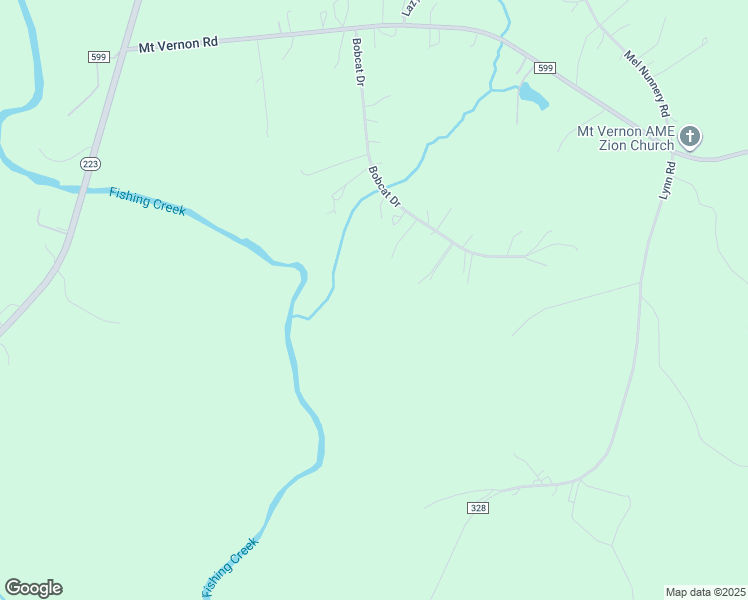 map of restaurants, bars, coffee shops, grocery stores, and more near 4544 Bobcat Drive in Fort Lawn