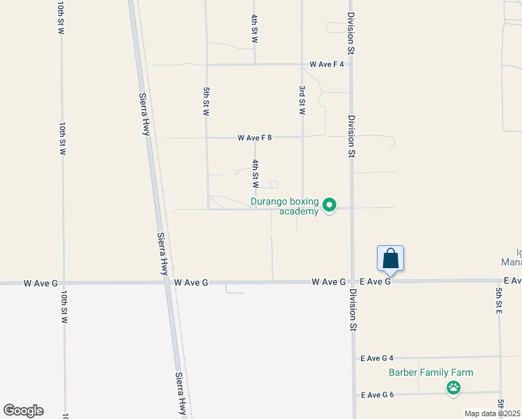 map of restaurants, bars, coffee shops, grocery stores, and more near West Avenue F 12 in Lancaster