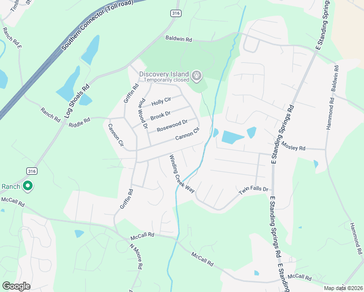 map of restaurants, bars, coffee shops, grocery stores, and more near 404 Great Oaks Way in Simpsonville