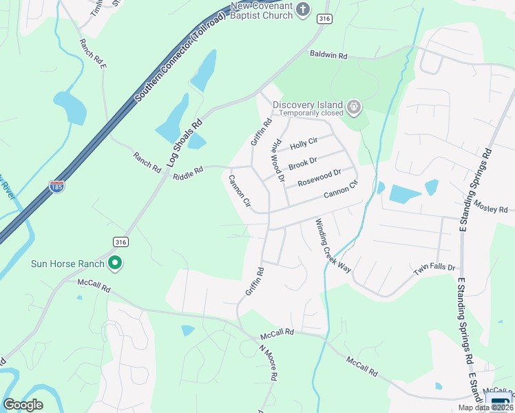 map of restaurants, bars, coffee shops, grocery stores, and more near 16 Cannon Circle in Greenville