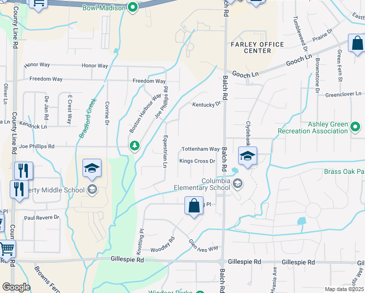 map of restaurants, bars, coffee shops, grocery stores, and more near 124 Tottenham Way in Madison