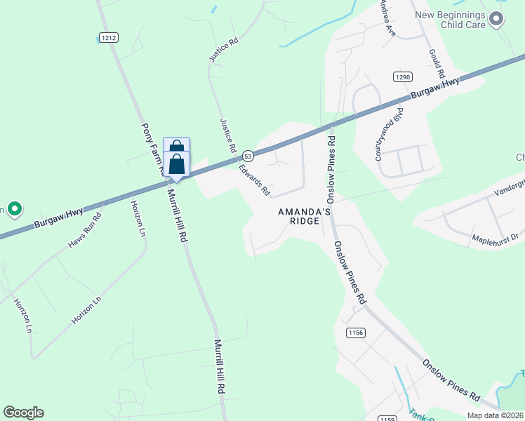 map of restaurants, bars, coffee shops, grocery stores, and more near 519 Edwards Road in Jacksonville