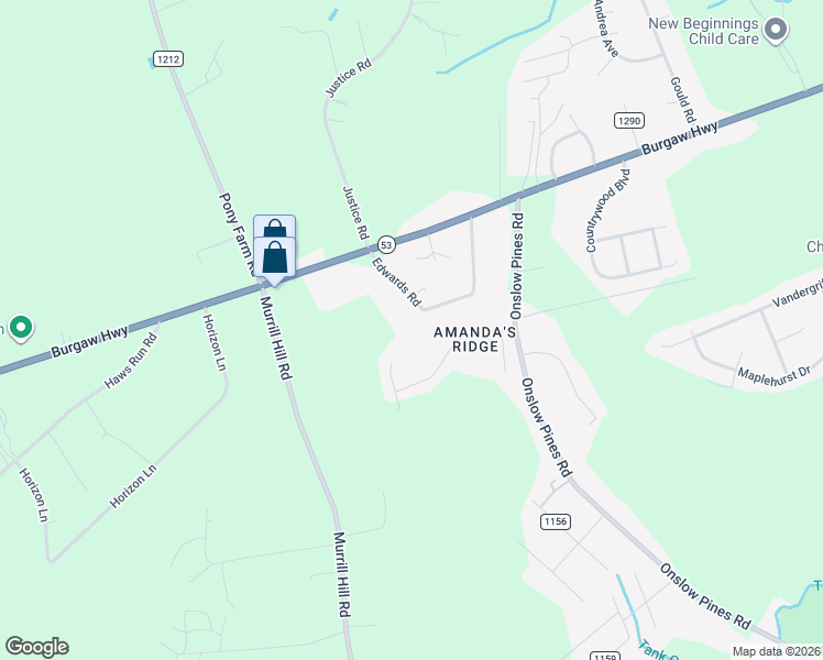 map of restaurants, bars, coffee shops, grocery stores, and more near 519 Edwards Road in Jacksonville