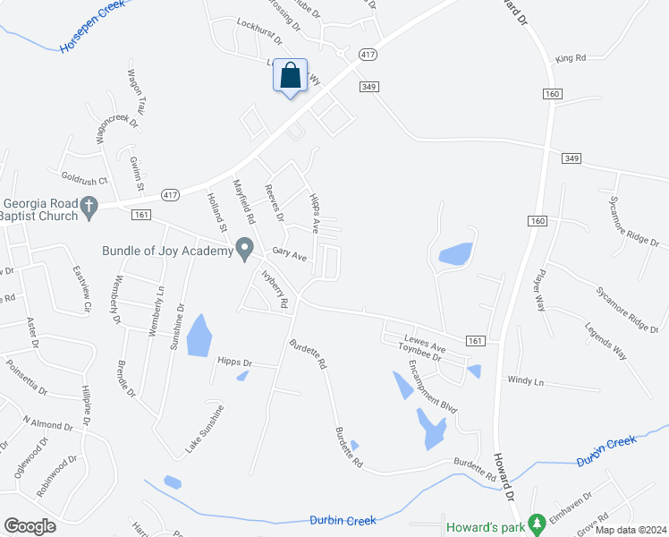 map of restaurants, bars, coffee shops, grocery stores, and more near 41 Eaglecrest Court in Simpsonville