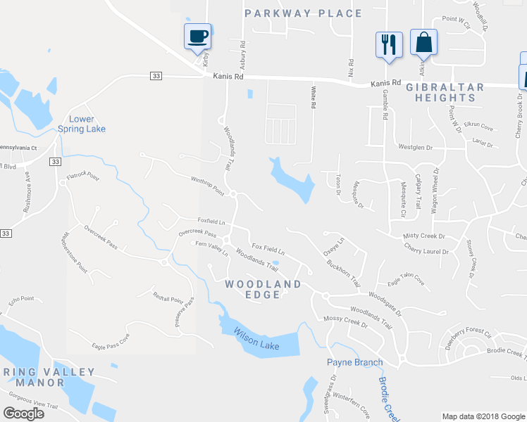 map of restaurants, bars, coffee shops, grocery stores, and more near 2 Hoggards Ridge in Little Rock
