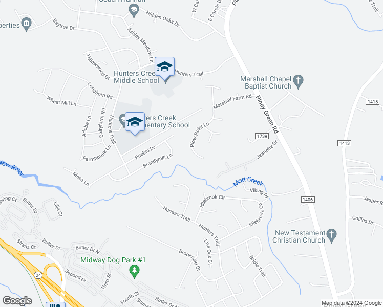 map of restaurants, bars, coffee shops, grocery stores, and more near 142 Plow Point Lane in Jacksonville