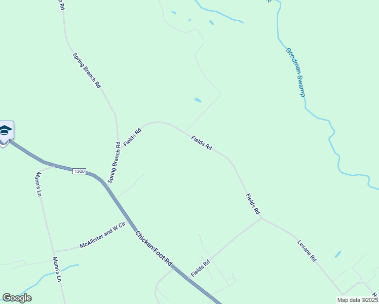 map of restaurants, bars, coffee shops, grocery stores, and more near Fields Road in Robeson County