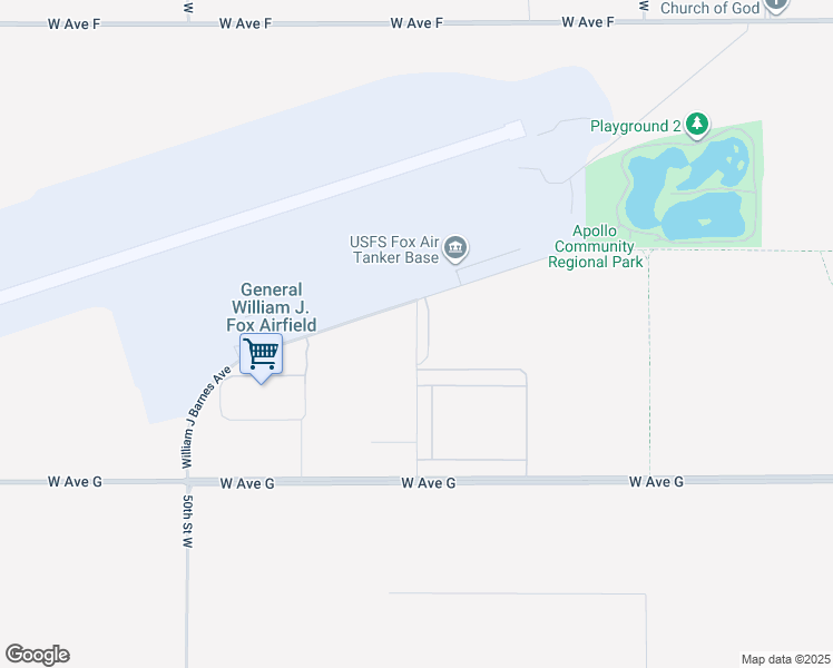 map of restaurants, bars, coffee shops, grocery stores, and more near 45th Street West in Lancaster