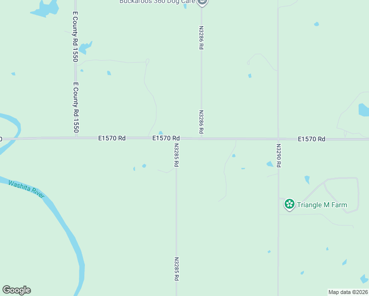 map of restaurants, bars, coffee shops, grocery stores, and more near 39575 East County Road 1570 in Pauls Valley