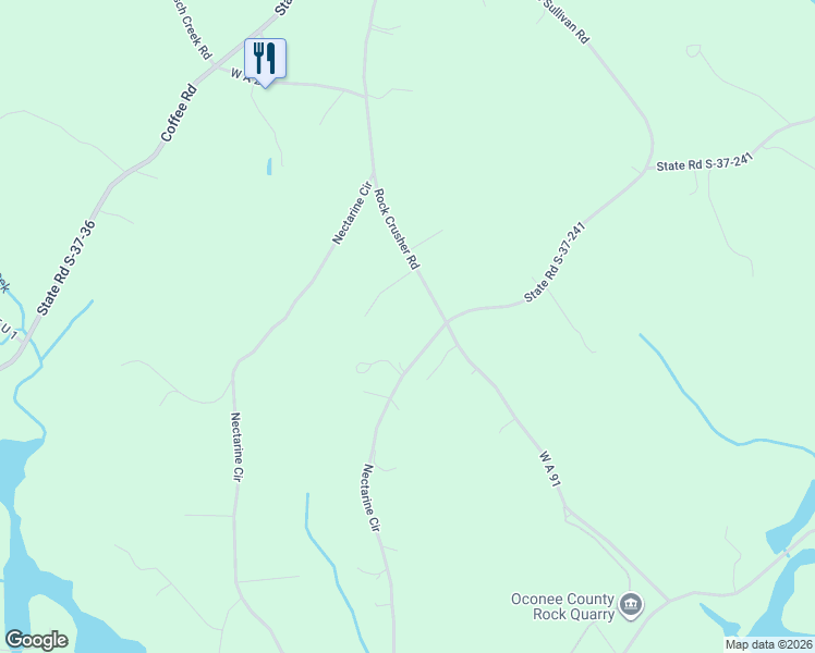 map of restaurants, bars, coffee shops, grocery stores, and more near 497 Nectarine Circle in Walhalla