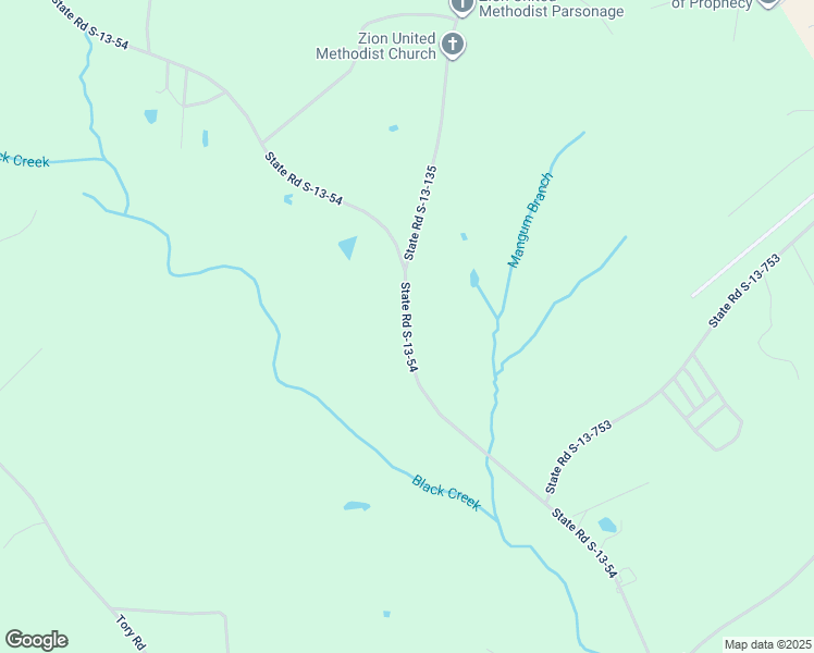 map of restaurants, bars, coffee shops, grocery stores, and more near State Road S-13-54 in Pageland