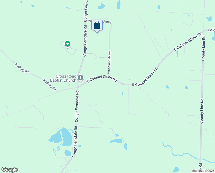 map of restaurants, bars, coffee shops, grocery stores, and more near 419 East Colonel Glenn Road in Little Rock