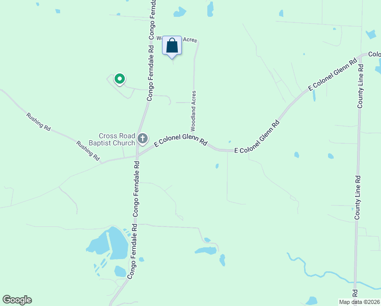 map of restaurants, bars, coffee shops, grocery stores, and more near 419 East Colonel Glenn Road in Little Rock