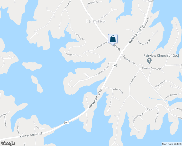 map of restaurants, bars, coffee shops, grocery stores, and more near 124 Pinnacle Pointe Drive in Seneca