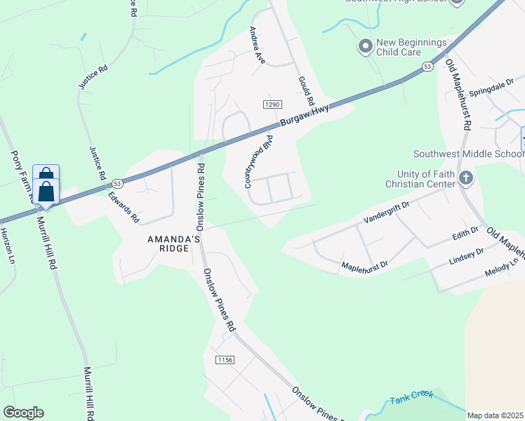 map of restaurants, bars, coffee shops, grocery stores, and more near 1922 Countrywood Boulevard in Jacksonville