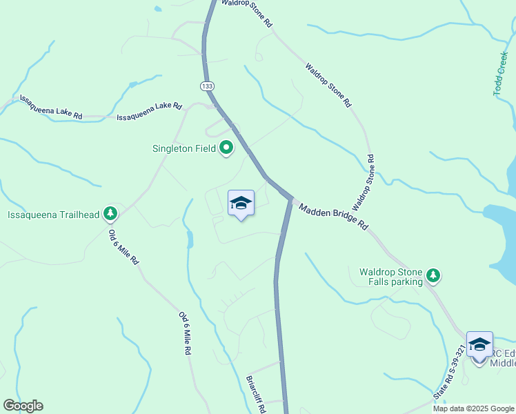 map of restaurants, bars, coffee shops, grocery stores, and more near 1819 6 Mile Highway in Central