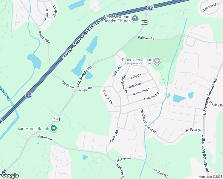 map of restaurants, bars, coffee shops, grocery stores, and more near 7 Cannon Circle in Greenville