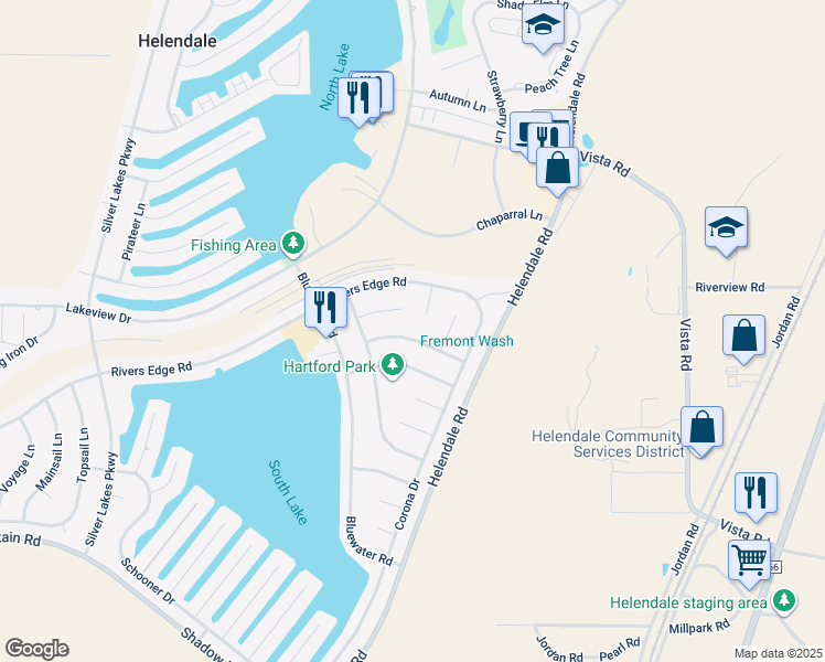 map of restaurants, bars, coffee shops, grocery stores, and more near 14812 Crofton Lane in Helendale