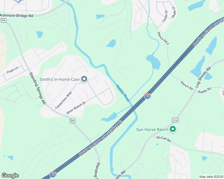 map of restaurants, bars, coffee shops, grocery stores, and more near 40 Reedy River Way in Greenville