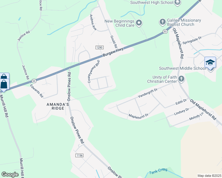 map of restaurants, bars, coffee shops, grocery stores, and more near 150 Tee Lane in Jacksonville