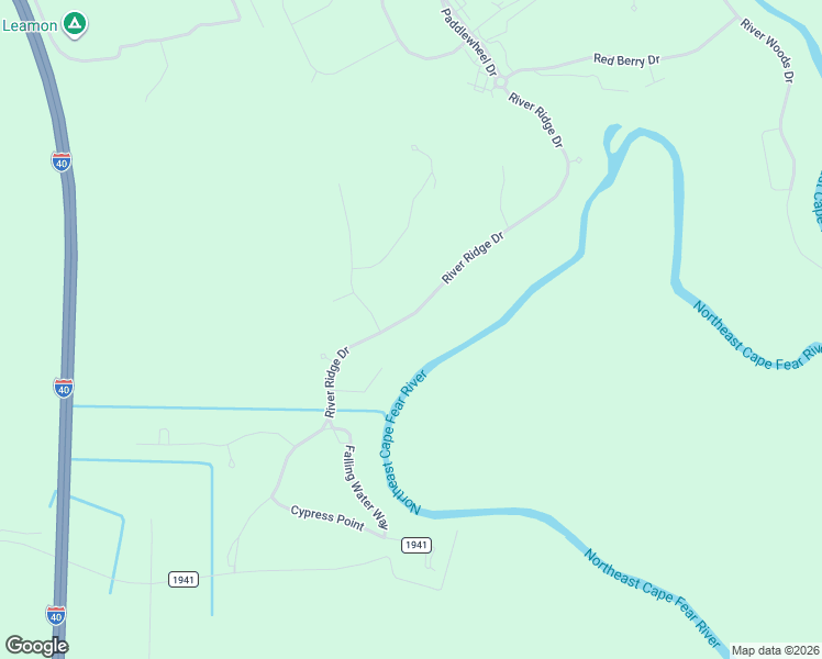 map of restaurants, bars, coffee shops, grocery stores, and more near 282 River Ridge Drive in Wallace