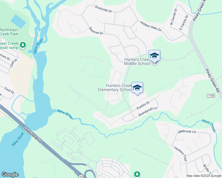 map of restaurants, bars, coffee shops, grocery stores, and more near 319 Adobe Lane in Jacksonville