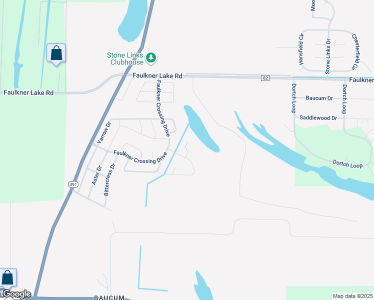 map of restaurants, bars, coffee shops, grocery stores, and more near Canna Court in North Little Rock