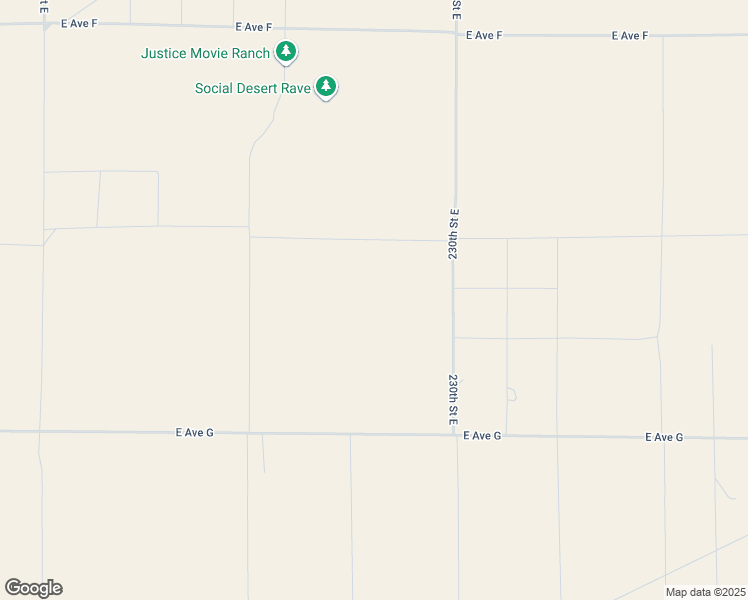 map of restaurants, bars, coffee shops, grocery stores, and more near 227th Street East in Los Angeles County