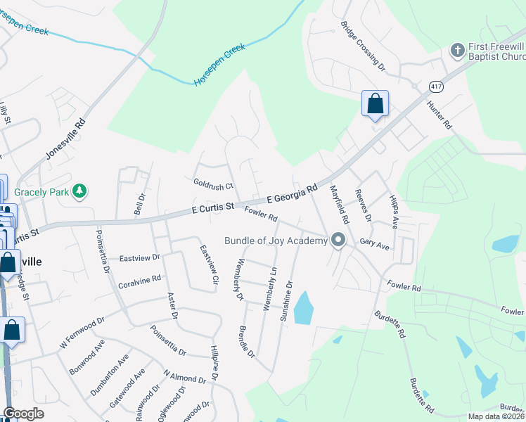 map of restaurants, bars, coffee shops, grocery stores, and more near 800 East Georgia Road in Simpsonville