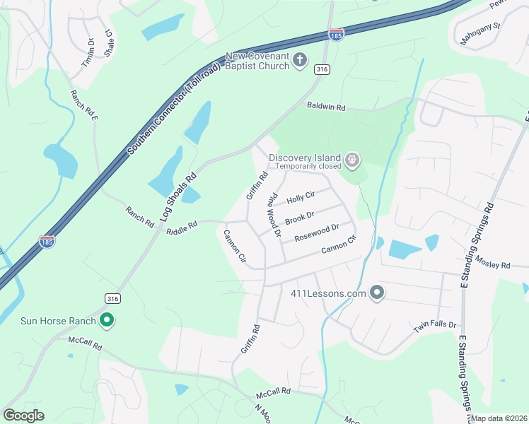 map of restaurants, bars, coffee shops, grocery stores, and more near 12 Pine Wood Drive in Greenville