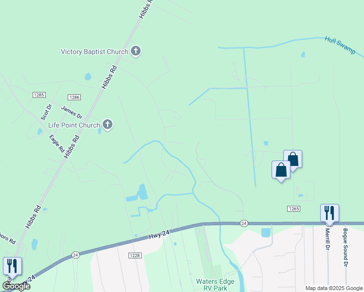 map of restaurants, bars, coffee shops, grocery stores, and more near 291 White Oak Drive in Newport