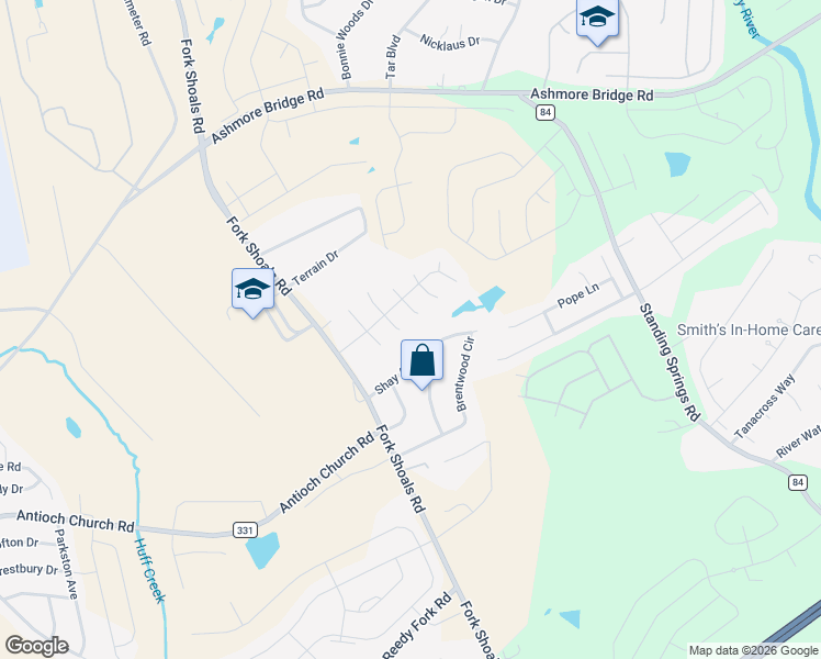 map of restaurants, bars, coffee shops, grocery stores, and more near 11 Somerville Court in Greenville