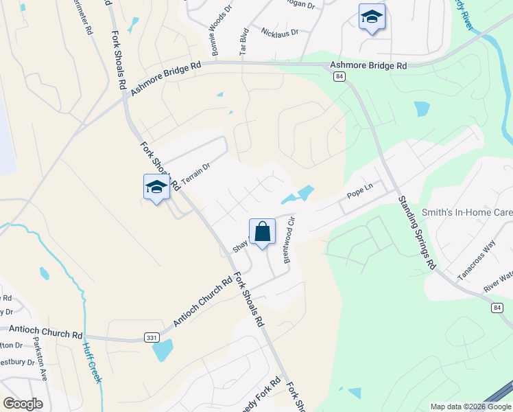 map of restaurants, bars, coffee shops, grocery stores, and more near 11 Somerville Court in Greenville