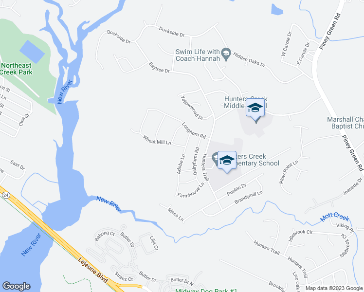 map of restaurants, bars, coffee shops, grocery stores, and more near Wheat Mill Lane in Jacksonville