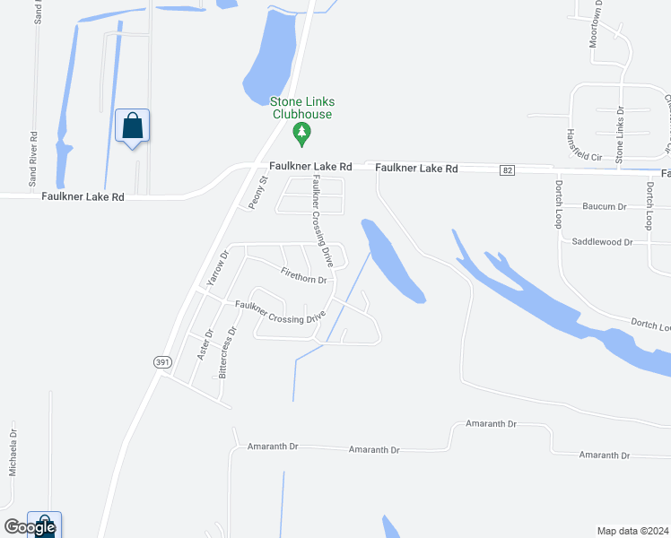map of restaurants, bars, coffee shops, grocery stores, and more near 12308 Firethorn Drive in North Little Rock