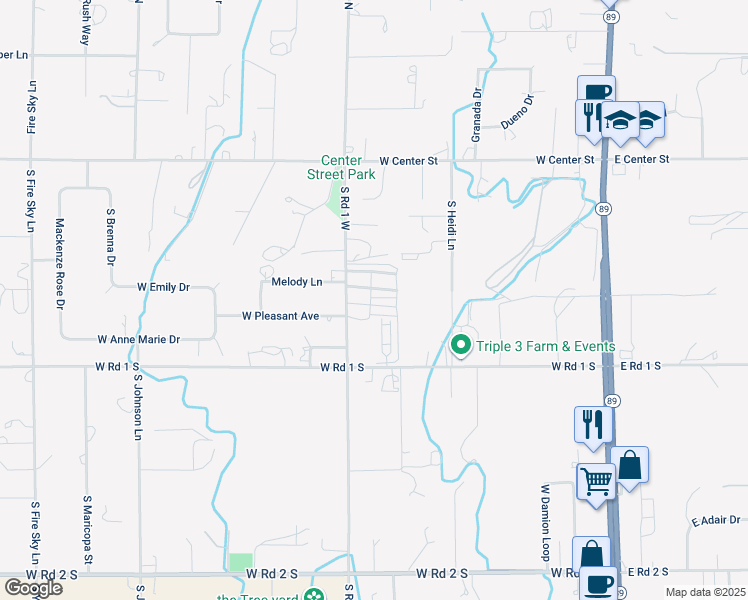 map of restaurants, bars, coffee shops, grocery stores, and more near 498 Serenity Court in Chino Valley