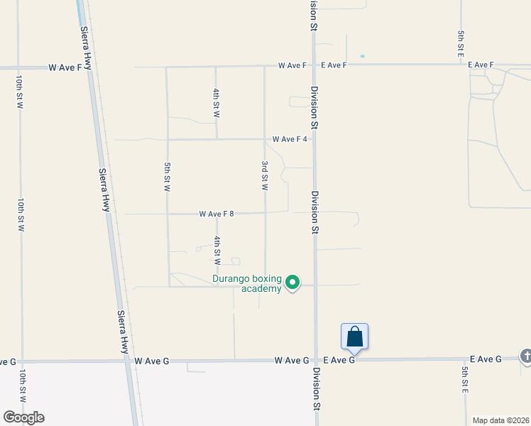 map of restaurants, bars, coffee shops, grocery stores, and more near 3rd Street West in Lancaster