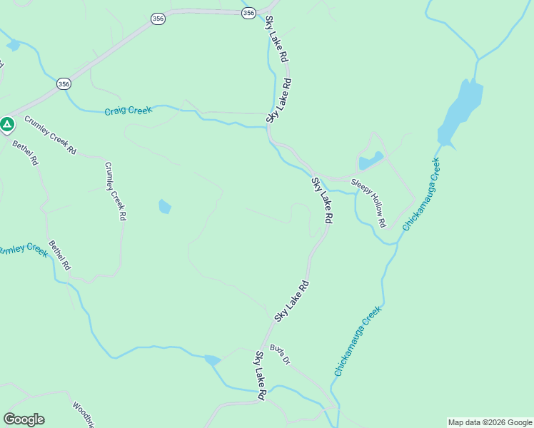 map of restaurants, bars, coffee shops, grocery stores, and more near 368 Field Drive in Sautee Nacoochee